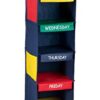 Handy Laundry Daily Activity Kids Closet Organizer, 11" X 11" X 48", Prepare & Organize a Week's Worth of Your Children's Clothing, Shoes and After School Activities, Hangs Directly on The Closet Rod