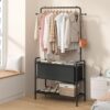 Clothing Rack with Storage Bag, 3-in-1 Garment Rack, Non-woven Shelves for Shoes, Clothes Rack for Bedroom, Hallway, Entryway, Black - Image 4