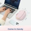 BAGSMART Travel Cord Organizer Electronics Organizer Travel Case, Puffer Cable Organizer Bag Travel Essentials for Women, Small Tech Organizer Travel Case for Charger, Cable, Phone, Flash Drive Pink - Image 3