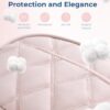 BAGSMART Travel Cord Organizer Electronics Organizer Travel Case, Puffer Cable Organizer Bag Travel Essentials for Women, Small Tech Organizer Travel Case for Charger, Cable, Phone, Flash Drive Pink - Image 5