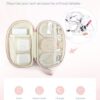 BAGSMART Travel Cord Organizer Electronics Organizer Travel Case, Puffer Cable Organizer Bag Travel Essentials for Women, Small Tech Organizer Travel Case for Charger, Cable, Phone, Flash Drive Pink - Image 2
