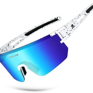 Polarized Sports Sunglasses,UV400 Protection Outdoor Glasses for Men Women Youth Baseball Cycling Running Driving Golf