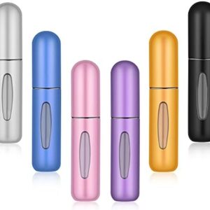 Perfume Travel Refillable Mini Perfume Atomizer Cologne Travel Bottle Empty Mister Travel Essentials for Women Mens Mothers Fathers Day Graduation Gifts for Travel Accessories 6 Pack 5ml/0.2oz