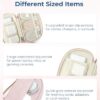 BAGSMART Travel Cord Organizer Electronics Organizer Travel Case, Puffer Cable Organizer Bag Travel Essentials for Women, Small Tech Organizer Travel Case for Charger, Cable, Phone, Flash Drive Pink - Image 4