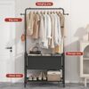 Clothing Rack with Storage Bag, 3-in-1 Garment Rack, Non-woven Shelves for Shoes, Clothes Rack for Bedroom, Hallway, Entryway, Black - Image 5