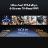 TP-Link Tri-Band BE9300 WiFi 7 Router Archer BE550 | 6-Stream 9.2Gbps | 𝗙𝘂𝗹𝗹 𝟮.𝟱𝗚 Ports | USB 3.0 | 6 Smart Internal Antennas | VPN Clients & Server | Easy Mesh, HomeShield, Private IoT Network - Image 5