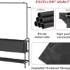 Clothing Rack with Storage Bag, 3-in-1 Garment Rack, Non-woven Shelves for Shoes, Clothes Rack for Bedroom, Hallway, Entryway, Black - Image 8