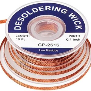 solder wick braid 10ft Length Desoldering Wick Braid Remover Tool Solder Sucker 1 piece No-Clean soldering Wick Wire Roll and Disassemble Electrical Components