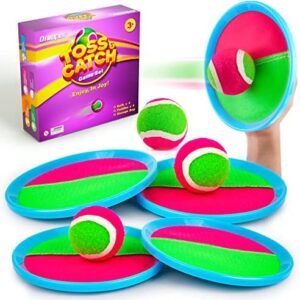 Kids Toys Toss and Catch Game Set - Beach Toys Pool Toys Outdoor Toys for Kids Ages 4-8, Classic Outdoor Games, Beach Games, Yard Games for Kids Adults Family Outside Games