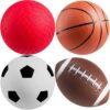 Bedwina Sports Balls for Kids and Toddlers - (Pack of 4) 5-Inch Sports Ball Toy Set Includes Football, Soccer Ball, Basketball and Playground, for Fun Indoor & Outdoors, (Hand Pump Included) - Image 4