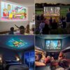 Mini Projector, PVO Portable Projector for Cartoon, Kids Gift, Outdoor Movie Projector, LED Pico Video Projector for Home Theater Movie Projector with HDMI USB Interfaces and Remote Control - Image 4