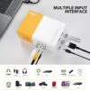Mini Projector, PVO Portable Projector for Cartoon, Kids Gift, Outdoor Movie Projector, LED Pico Video Projector for Home Theater Movie Projector with HDMI USB Interfaces and Remote Control - Image 2