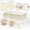 Under Bed Storage, 2 Pack Clothing Storage Bags W/ Upgraded Handles, Large Capacity Underbed Shoe Container Organizer, Breathable Dorm Essentials Bins for Blanket, Pillows, Comforters & Quilts, Beige - Image 3