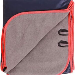 REDCAMP Large Waterproof Stadium Blanket for Cold Weather, Soft Warm Fleece Camping Blanket Windproof for Outdoor Sports, Dark Blue