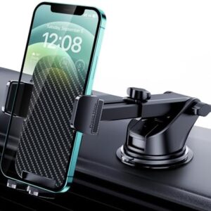FESIYOYE Car Phone Mount [Washable & Reusable Suction] Phone Stand for Car Phone Holder Mount Dashboard Windshield Accessories Automobile Cell Phone Holder for iPhone Smartphone Universal Cradles